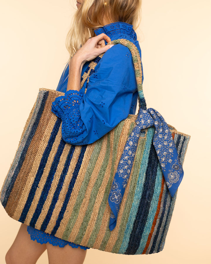 Raffia Weekender Bag | Coast Mix