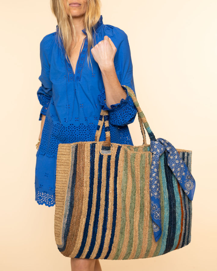 Raffia Weekender Bag | Coast Mix