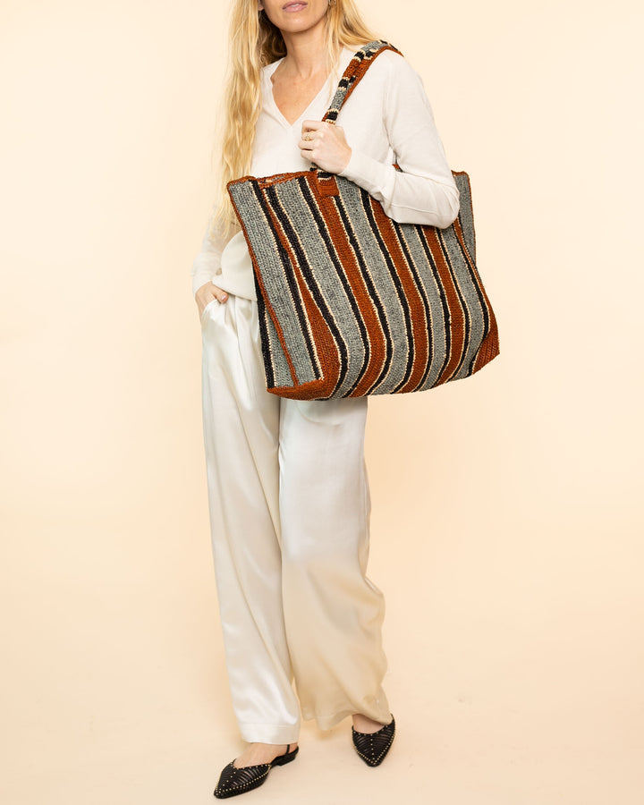 Raffia Weekender Bag | Roadside Tobacco Mix