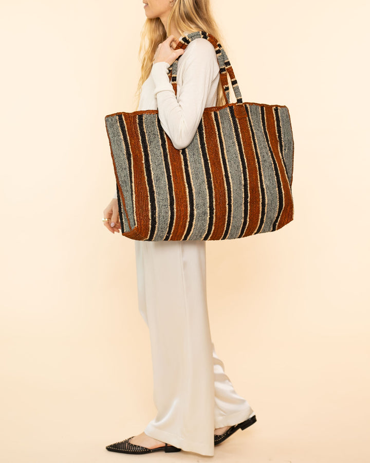 Raffia Weekender Bag | Roadside Tobacco Mix