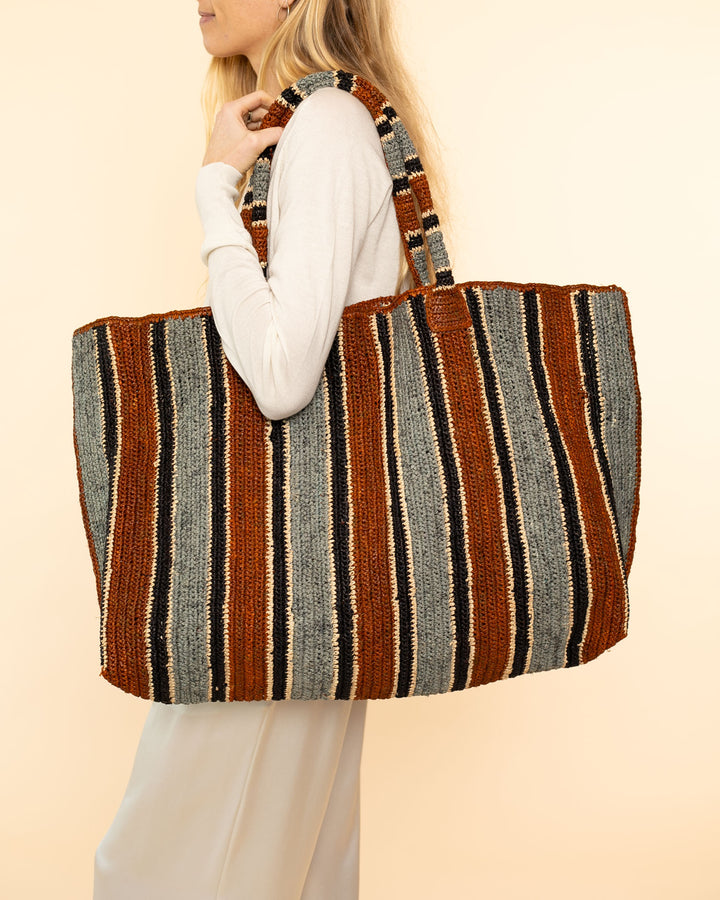 Raffia Weekender Bag | Roadside Tobacco Mix