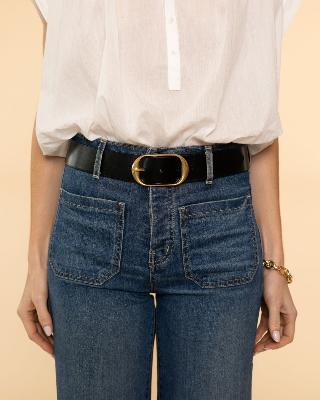 Nili Belt | Black W/ Gold