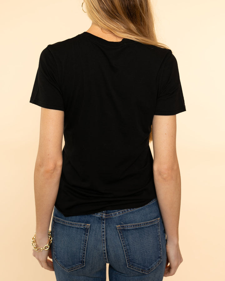 Mariela Crewneck Tee | Black