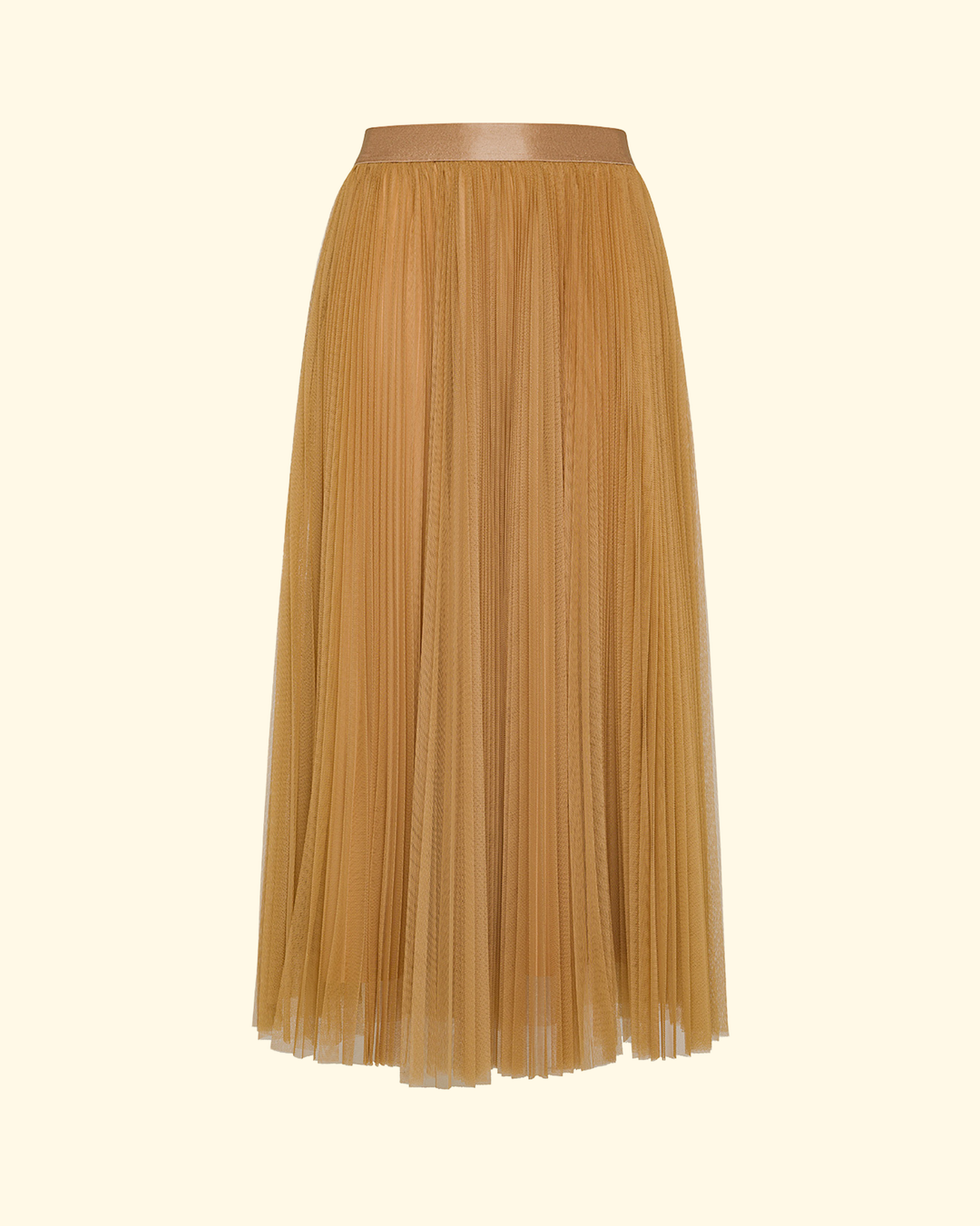 Tulle Soleil Pliss Skirt | Antique Gold