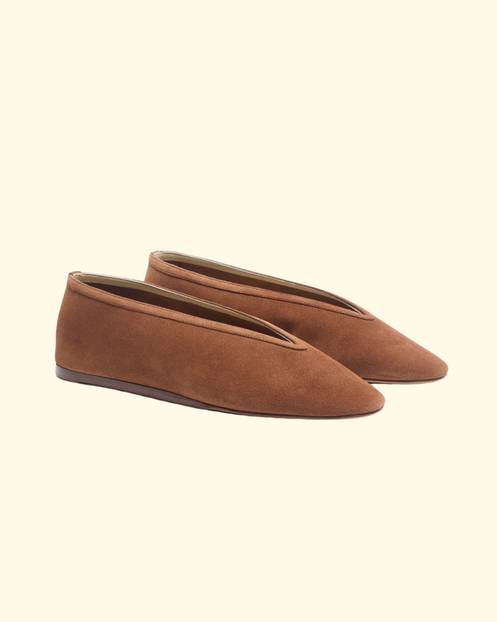 Luna Slipper Suede | Cognac