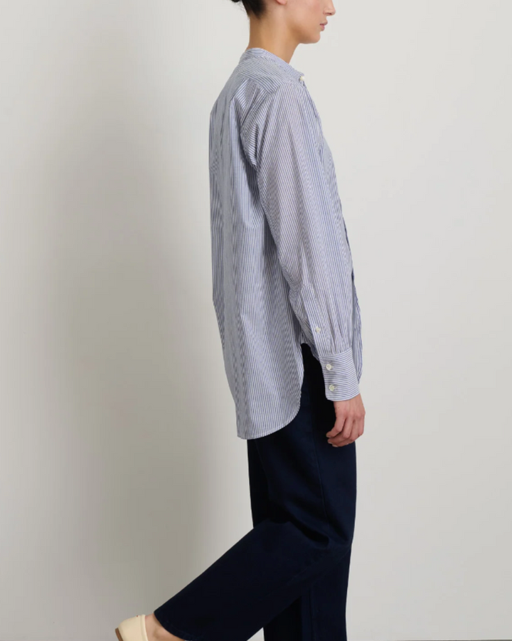 Marta Shirt | Navy & White Stripe