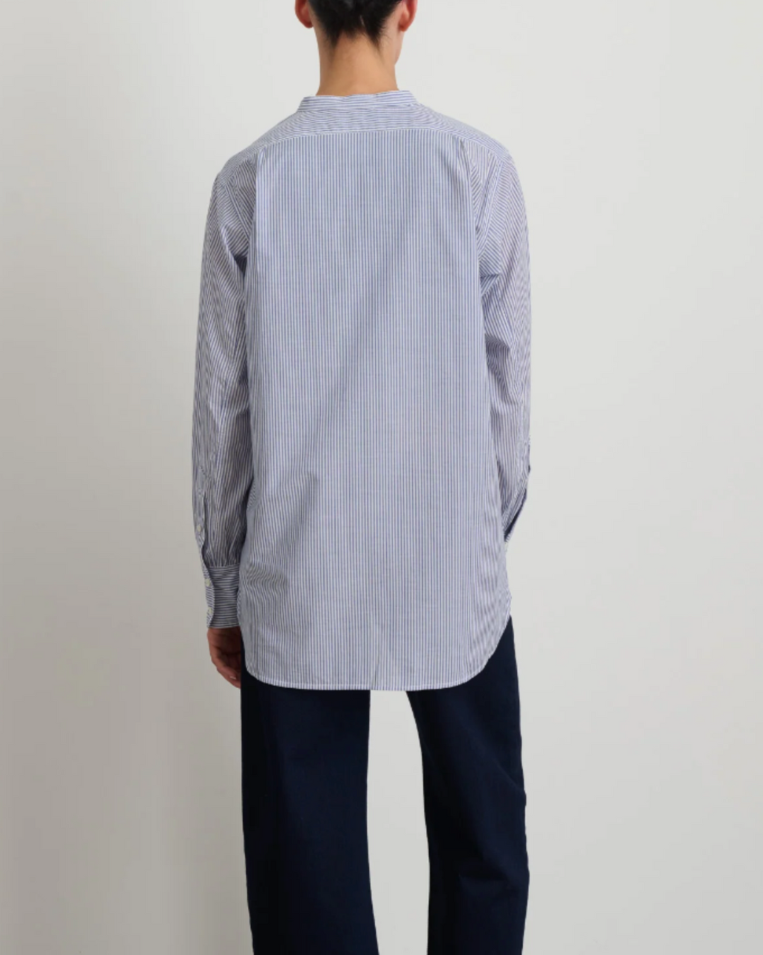Marta Shirt | Navy & White Stripe
