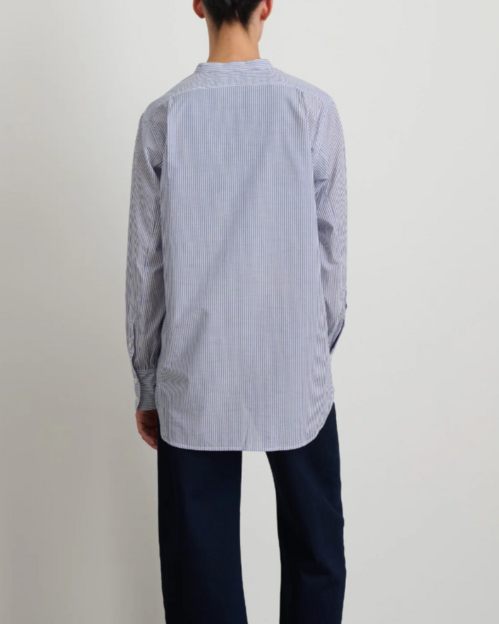 Marta Shirt | Navy & White Stripe