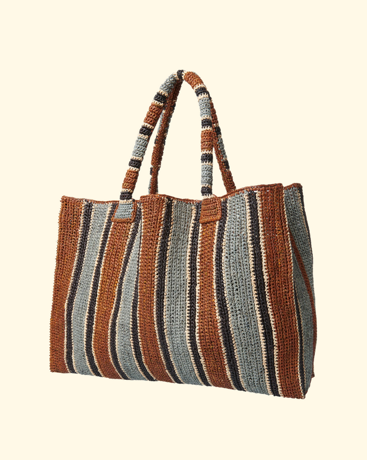 Raffia Weekender Bag | Roadside Tobacco Mix