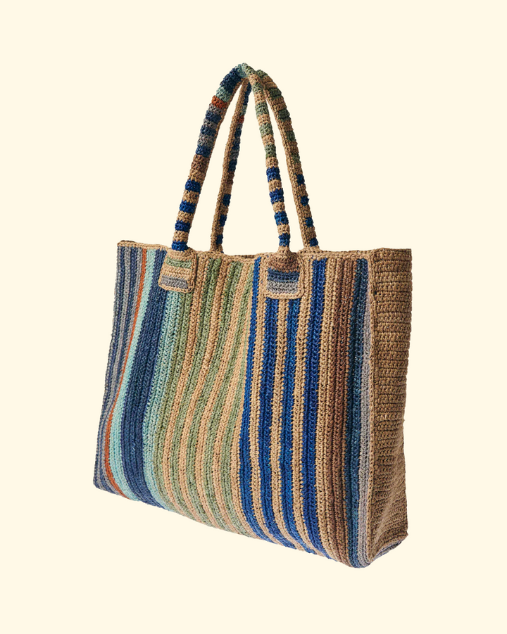 Raffia Weekender Bag | Coast Mix