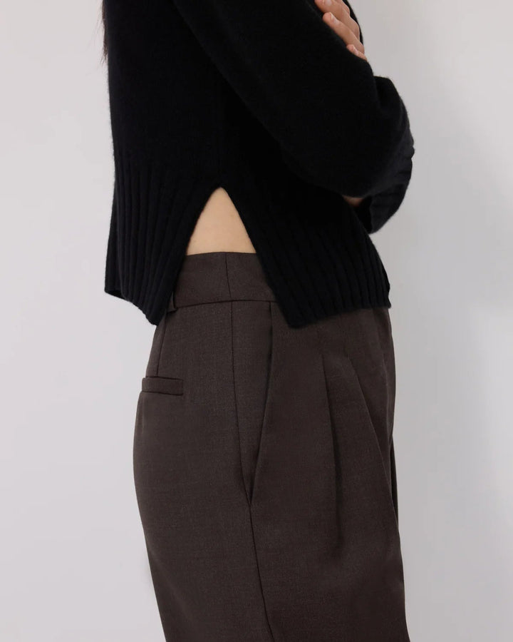 Mora Cropped Sweater | Black