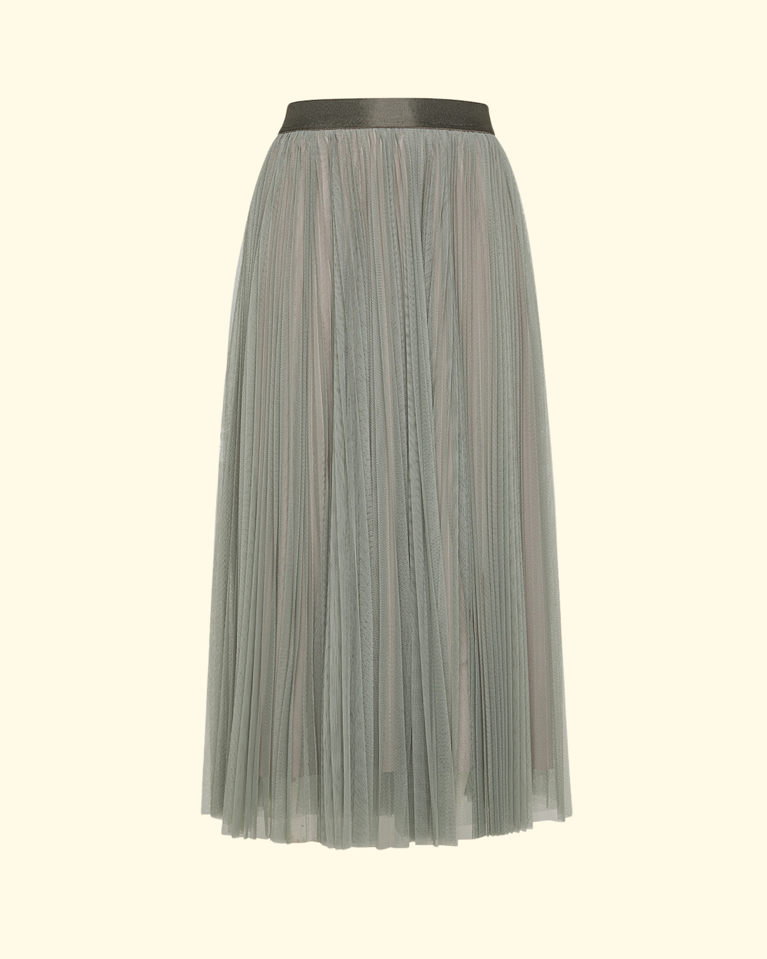 Tulle Soleil Pliss Skirt | Stone
