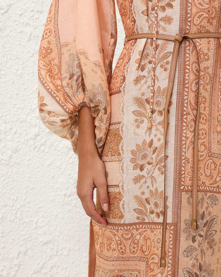 Lucky Tunic Midi Dress | Peach Bandana