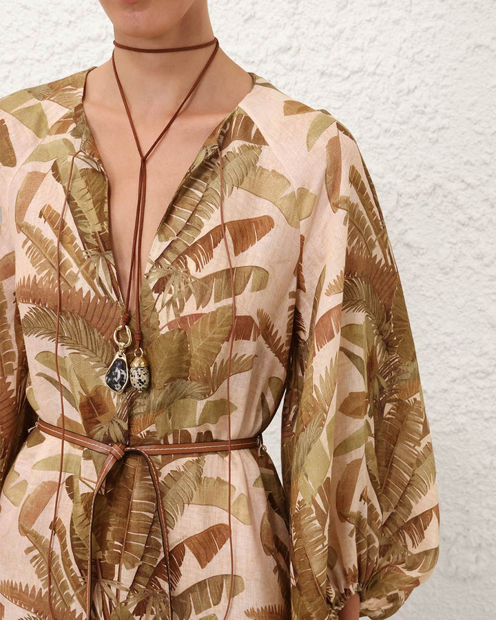 Ascension Midi Dress | Green Palm