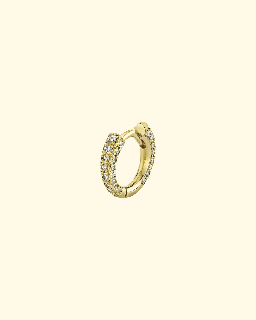 14K Colmillo Huggie Full Pavé | Yellow Gold