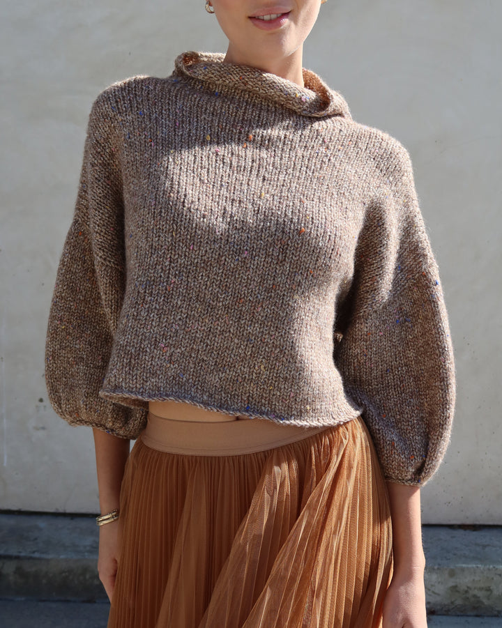 Merino Blend Sweater | Almond