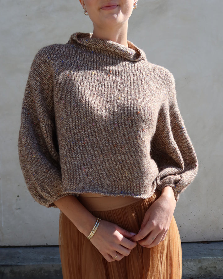 Merino Blend Sweater | Almond