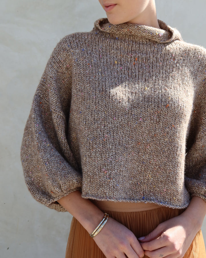 Merino Blend Sweater | Almond