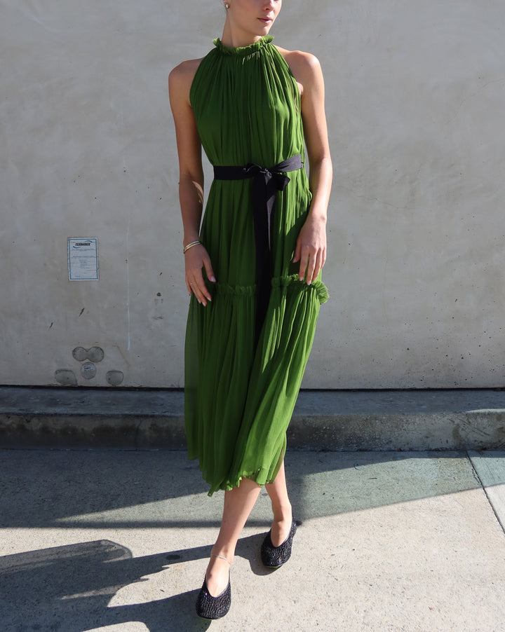Chiffon Dress | Moss