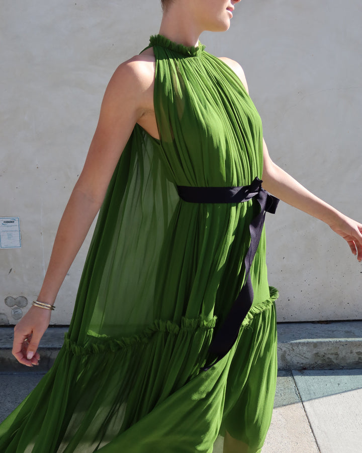 Chiffon Dress | Moss