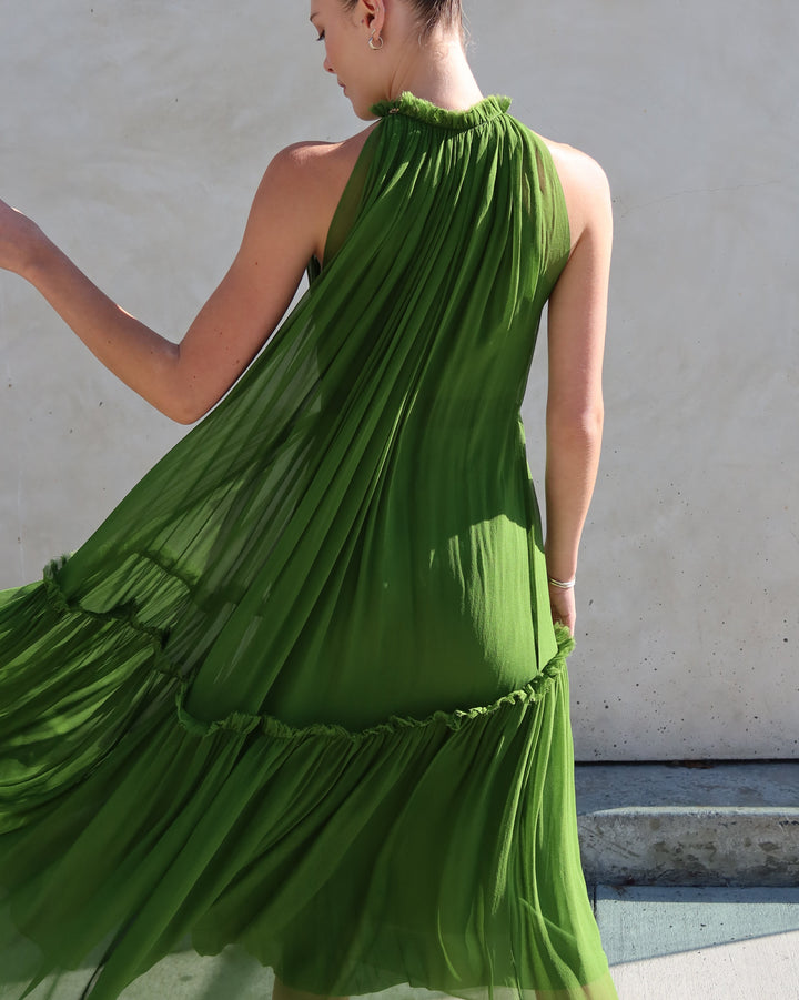 Chiffon Dress | Moss