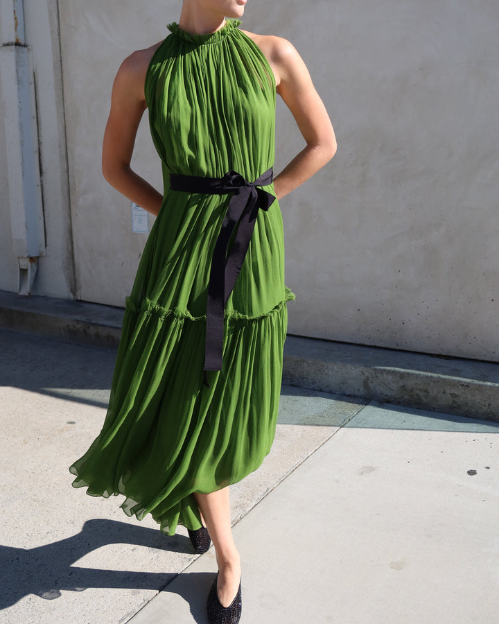 Chiffon Dress | Moss