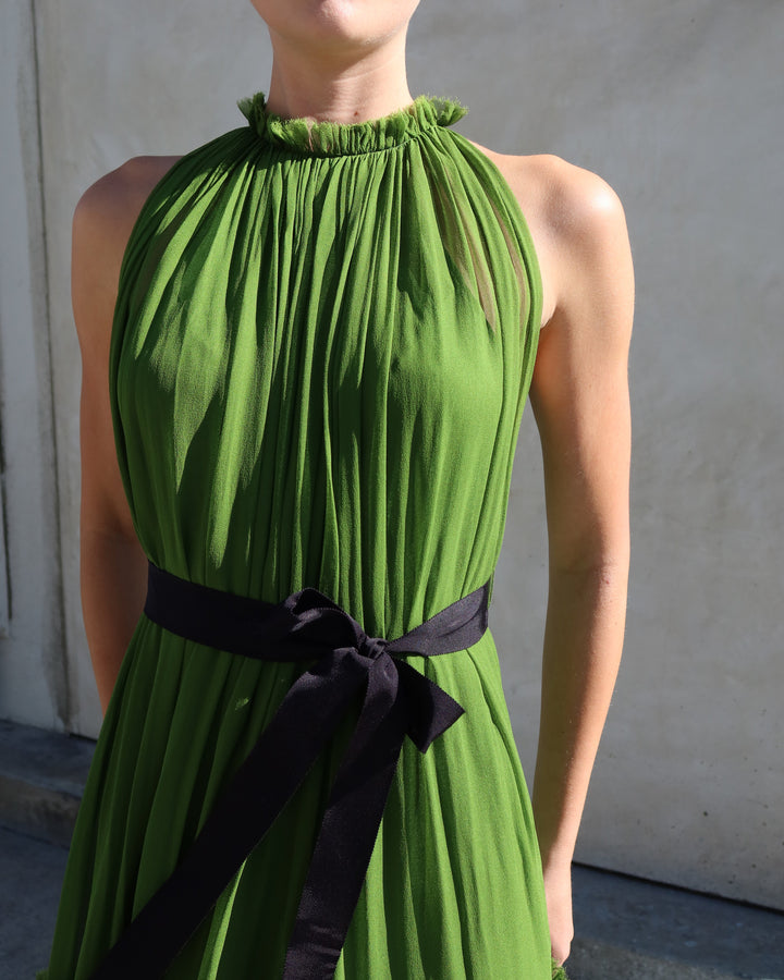 Chiffon Dress | Moss
