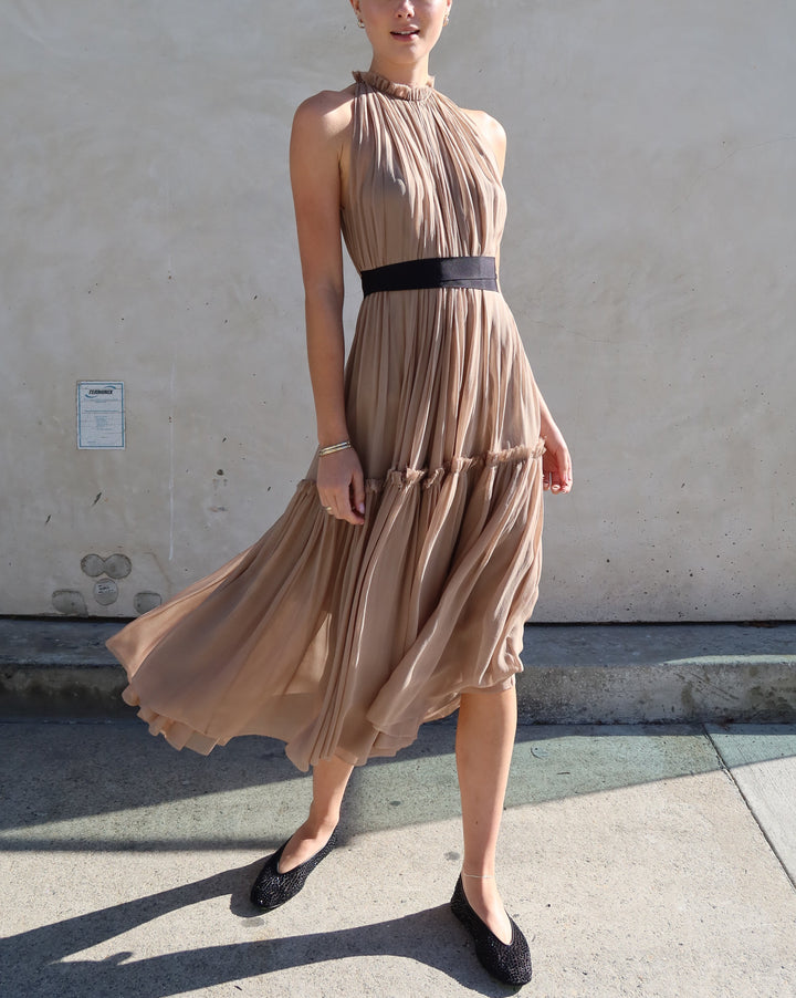 Chiffon Dress | Mushroom