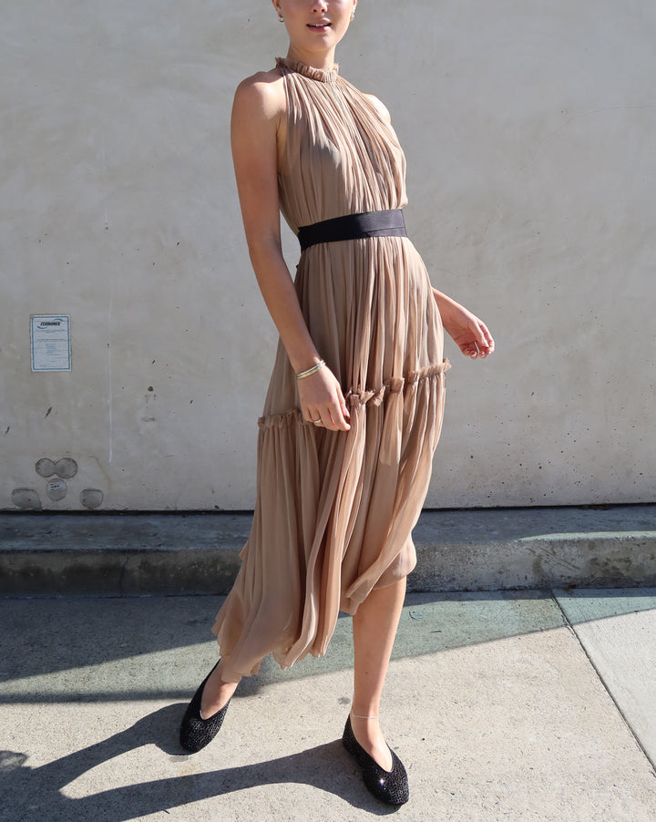 Chiffon Dress | Mushroom