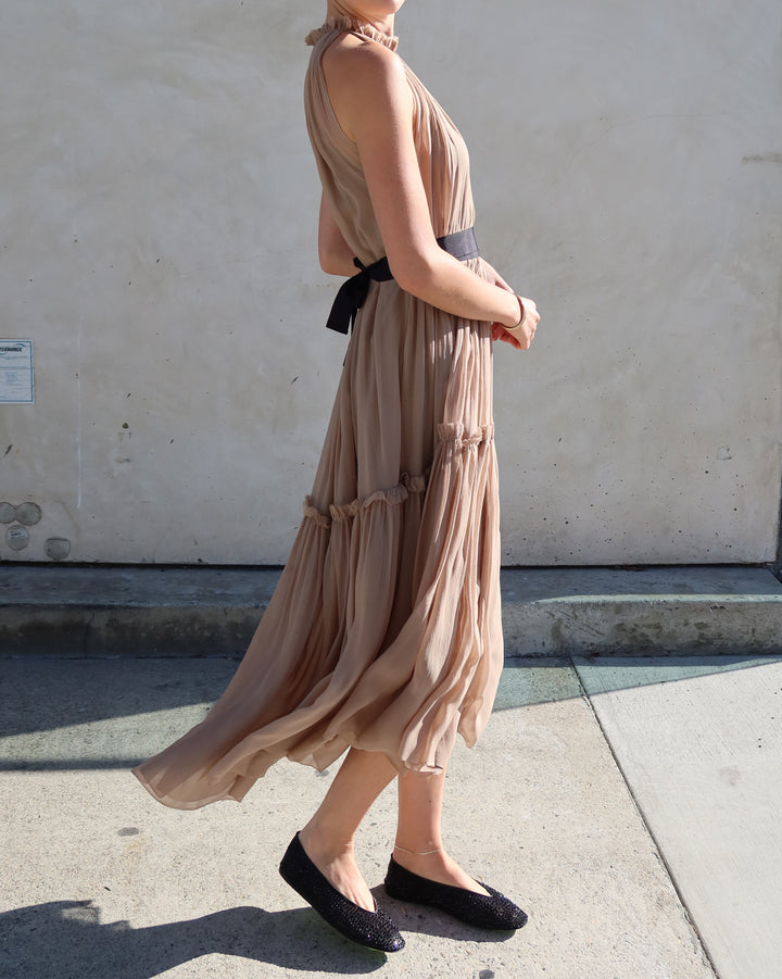Chiffon Dress | Mushroom