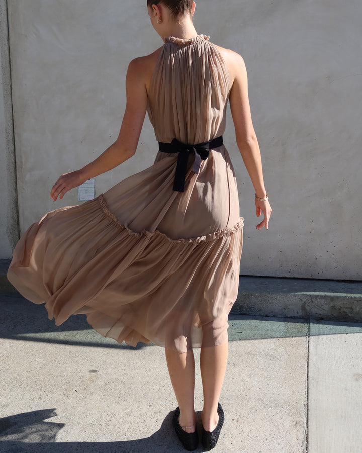 Chiffon Dress | Mushroom