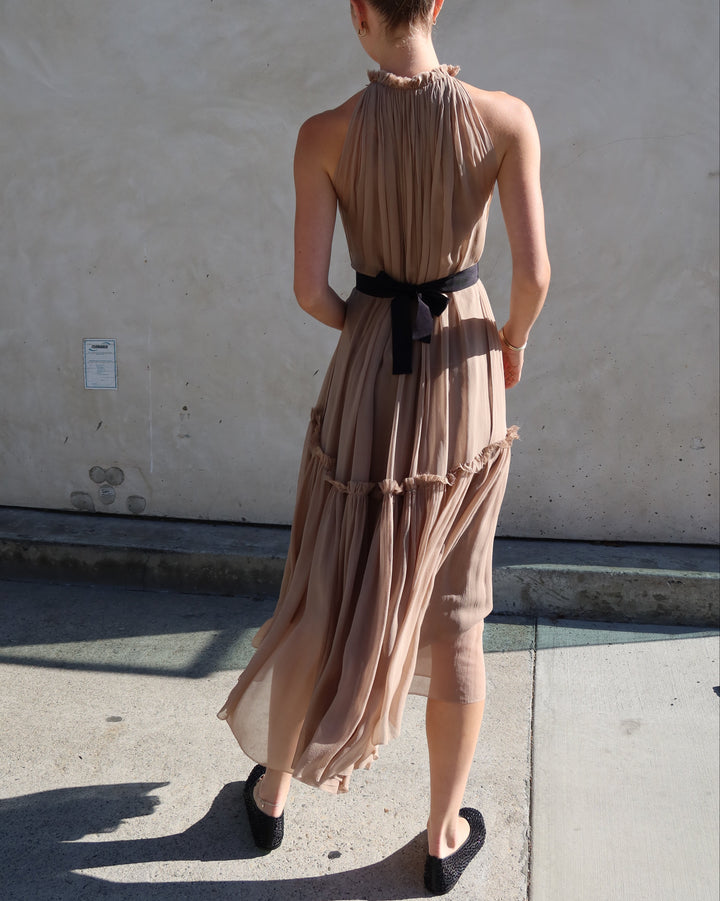 Chiffon Dress | Mushroom