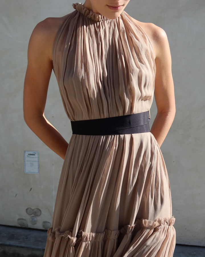 Chiffon Dress | Mushroom