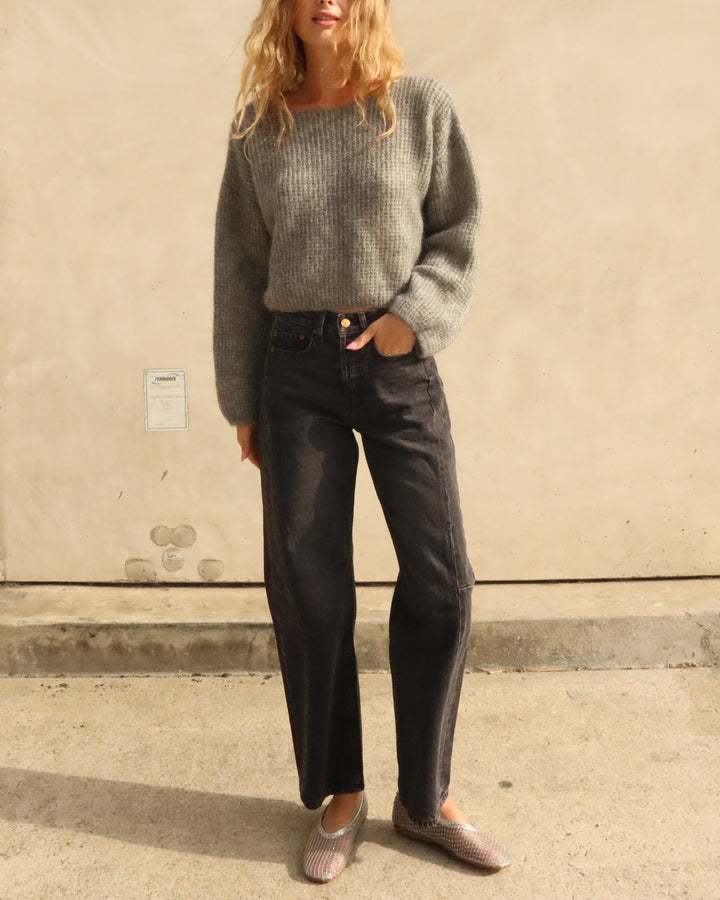 Waffle Mohair Sweater | Grigio Melange