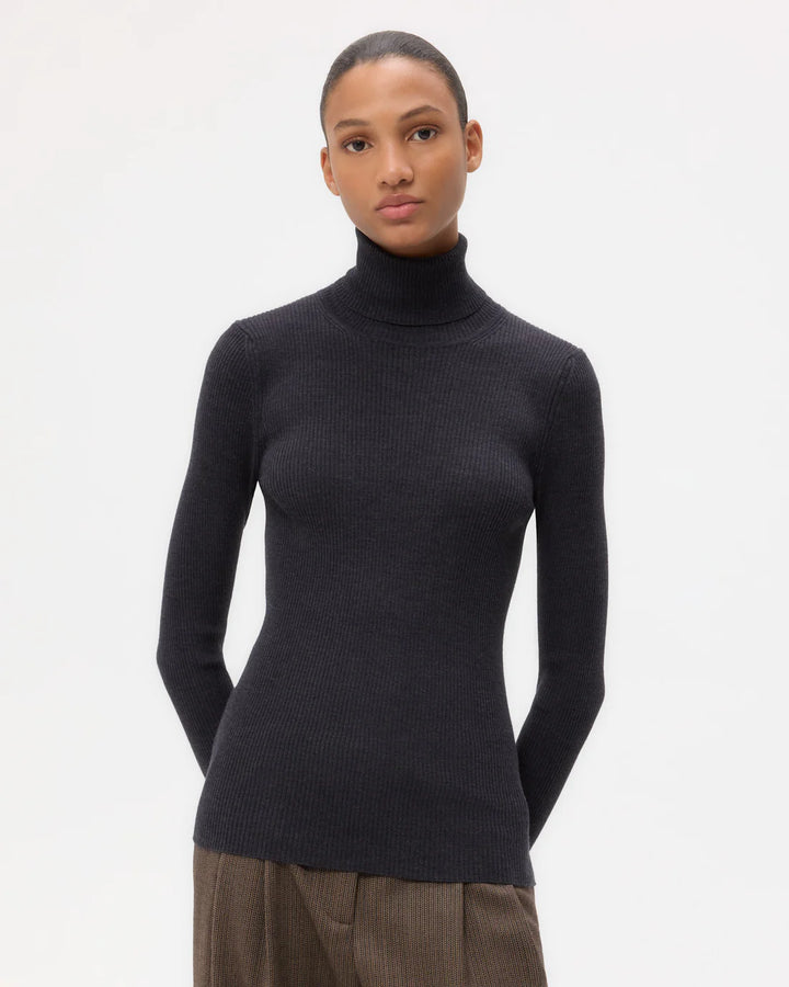 Knit Turtleneck | Dark Charcoal