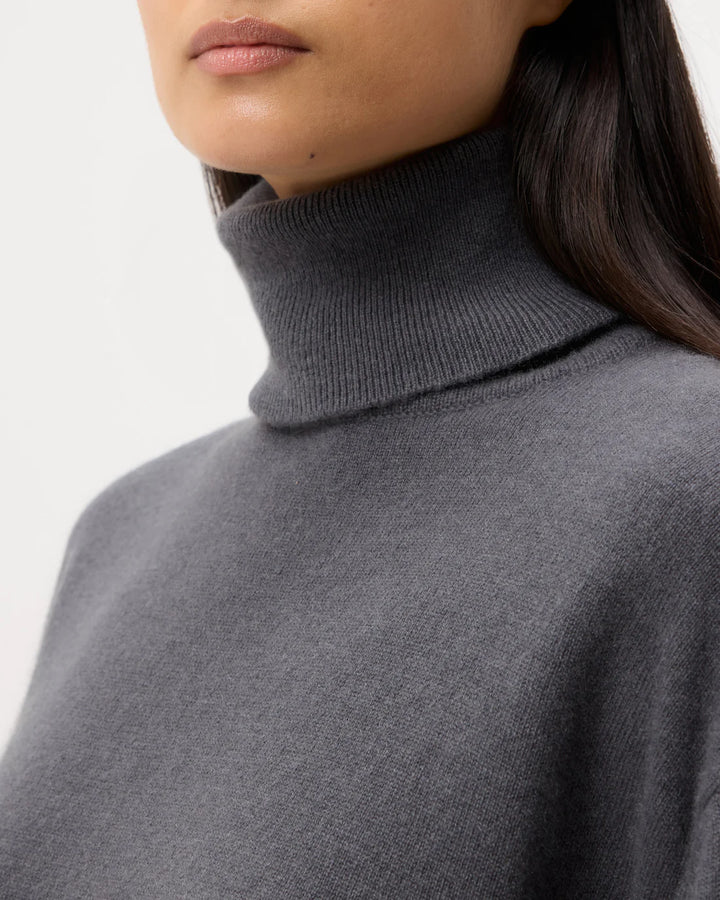 Easy T Neck | Flat Charcoal