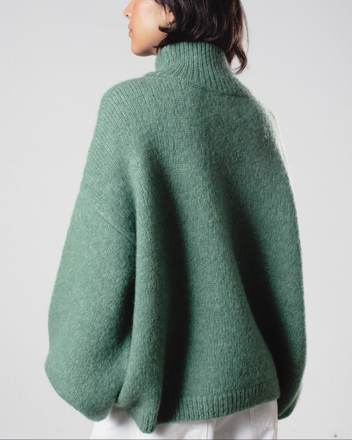 Naomi Mock Neck | Sage Green