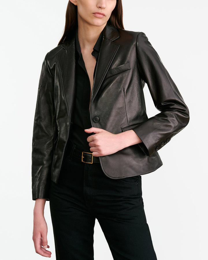 Pascale Leather Jacket | Black
