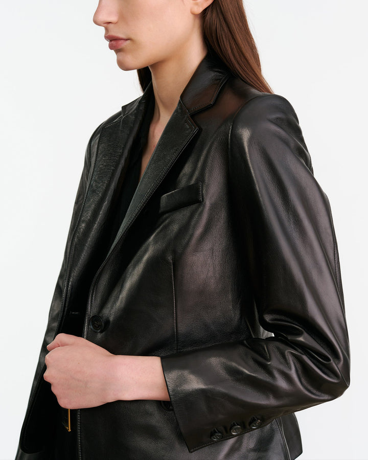 Pascale Leather Jacket | Black