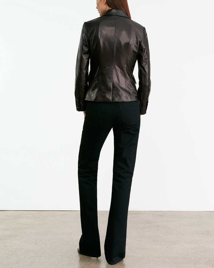 Pascale Leather Jacket | Black