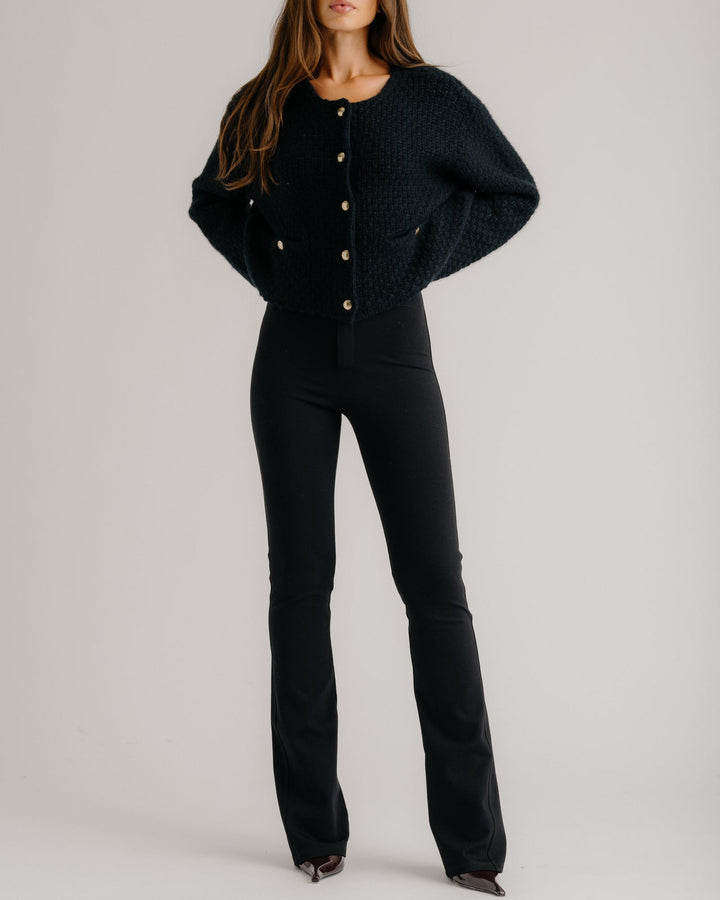 Charlene Cropped Pocket Jacket | Black