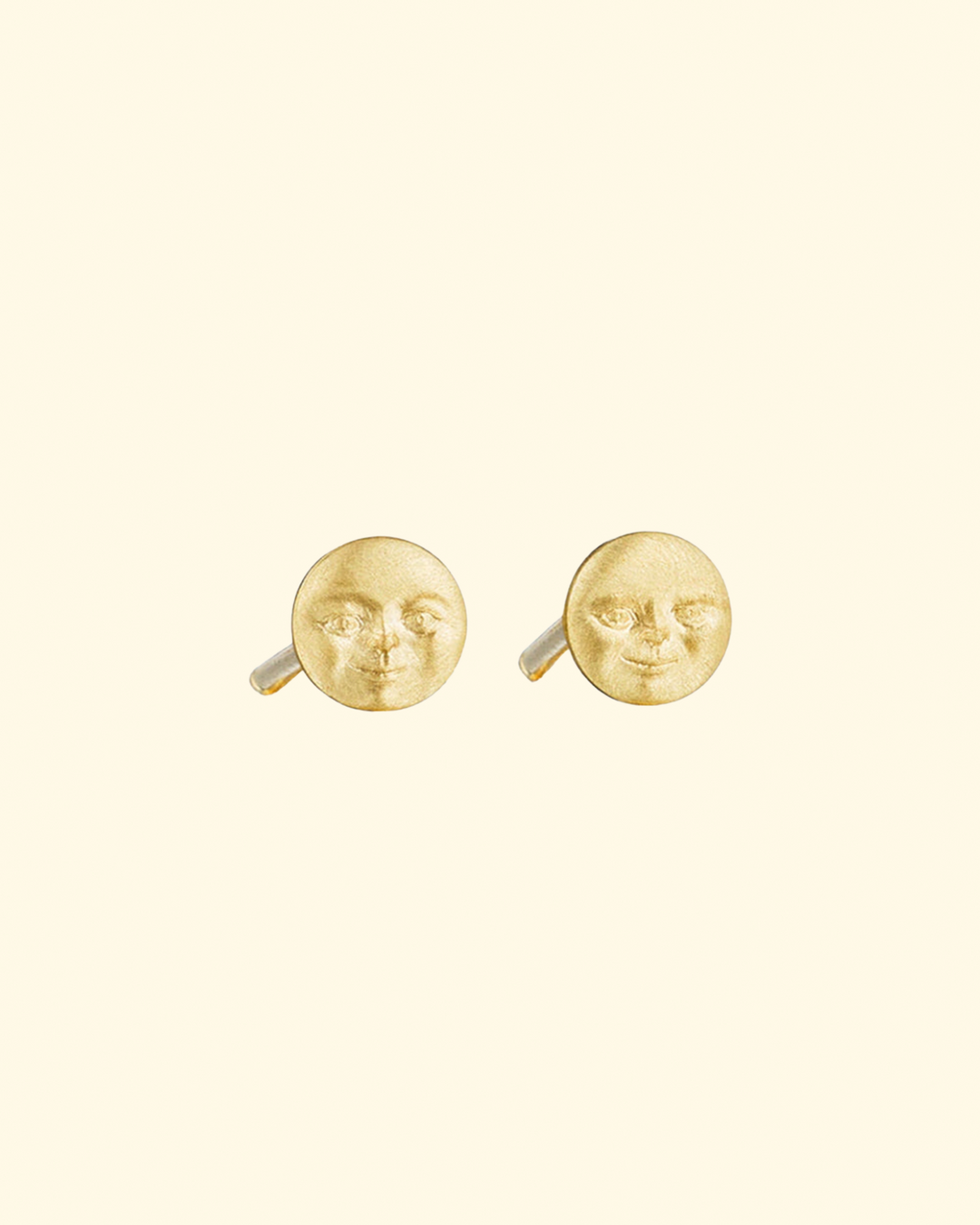 Invisible Moonface Stud Earrings
