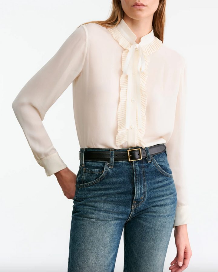 Bertille Ruffle Shirt | Ivory