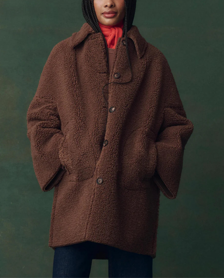 The Plush Car Coat | Chocolate
