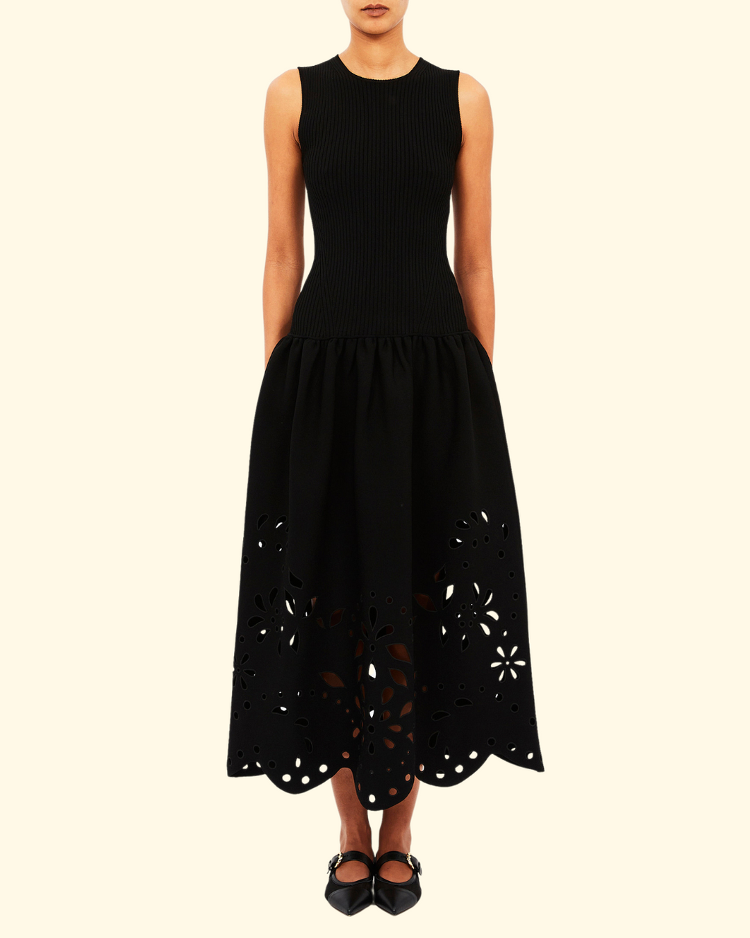 Rosaline Knit Midi Dress | Noir