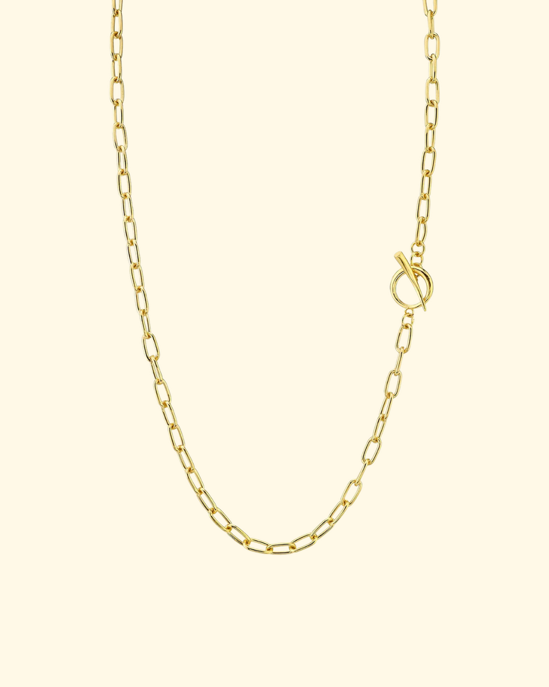 Baby Rectangular Chain Necklace | Yellow Gold