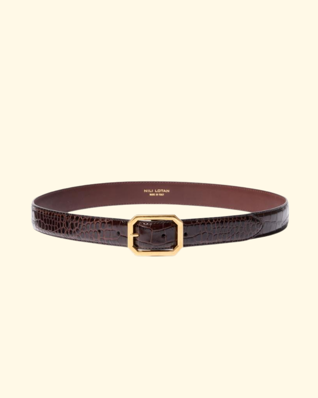 Anais Croc Belt | Espresso