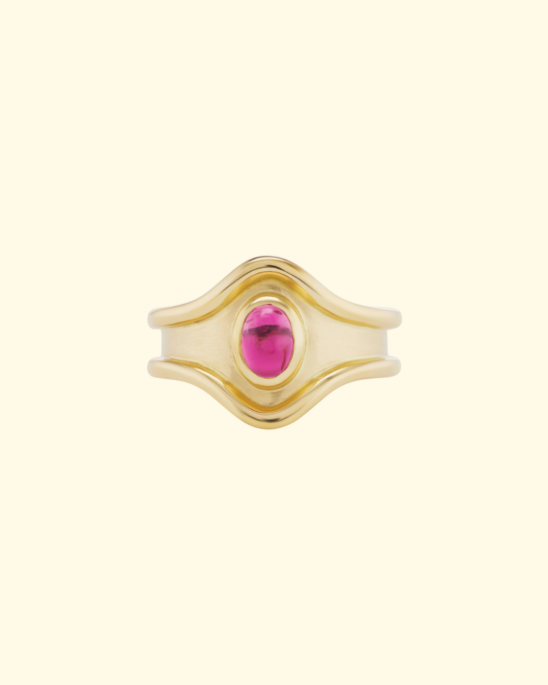 Shelter Island Ring in Rubellite | 18k Yellow Gold - ONLINE ONLY