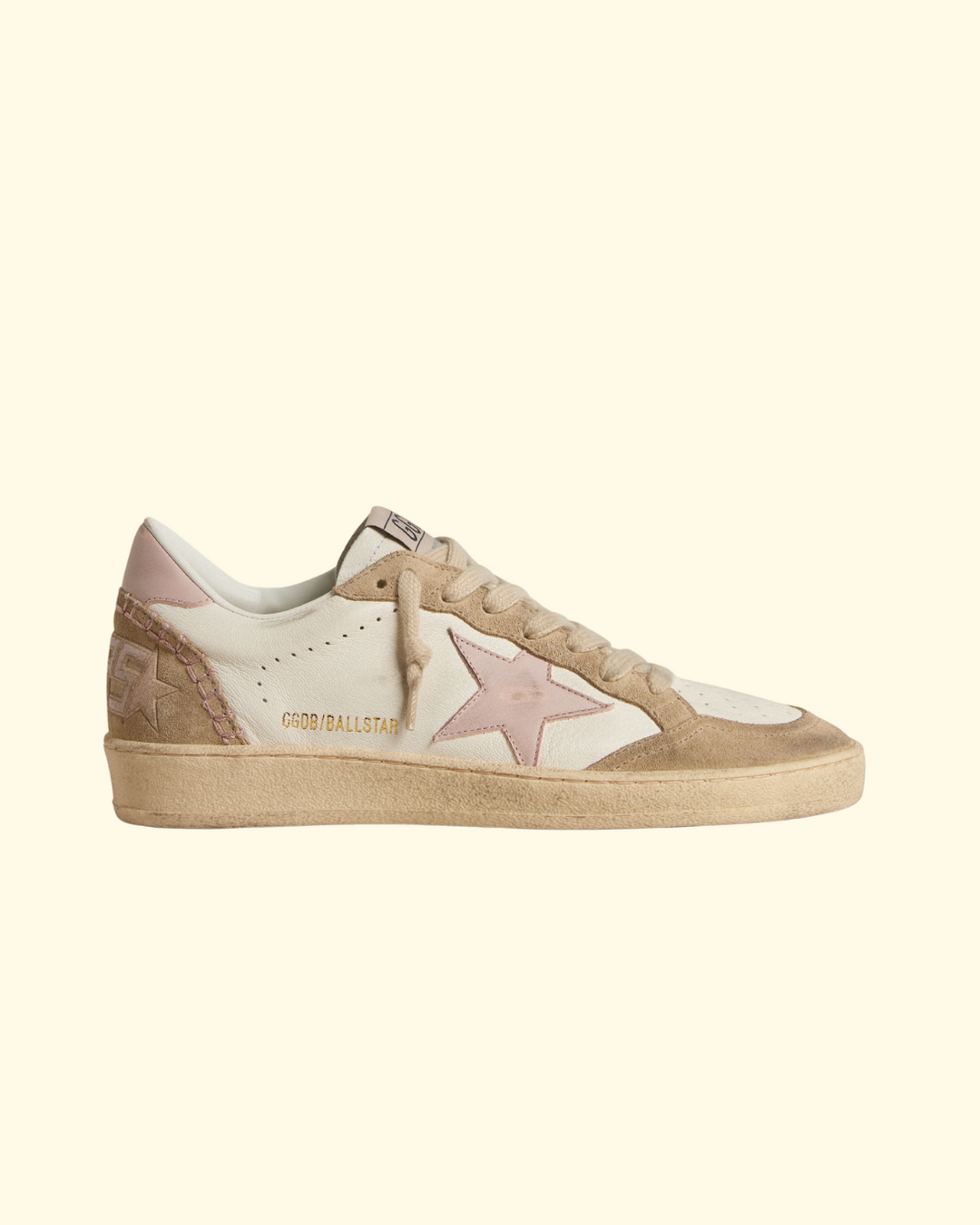 Ballstar Nappa Upper Suede leather Star | White/Pink/Beige