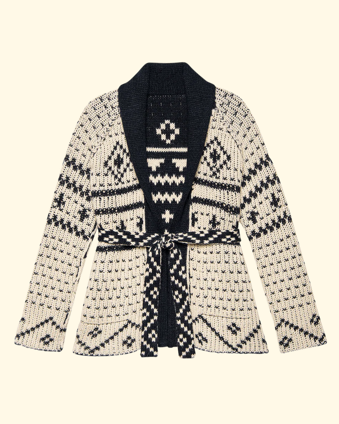 The Reversible Shepherd Cardigan | Navy/Cream